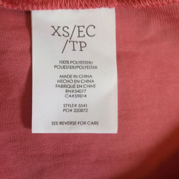 CAbi style #5541 Blush Peony sleeveless blouse, silky feel, lightweight XS - Picture 5 of 8